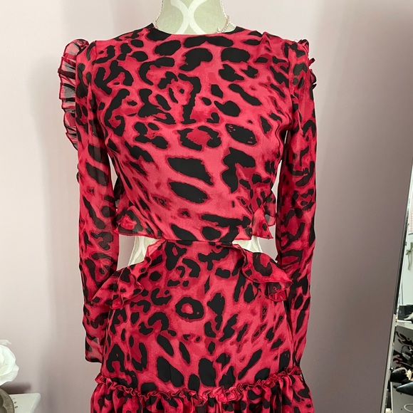 Glam statement summer leopard red brand new dress - Picture 5 of 8